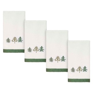 Avanti Christmas Trees 4-Pack Fingertip Towel Set - 1 of 3