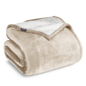 Faux Shearling Fleece Blanket by Bare Home - 1 of 4
