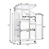 62" H Patio Wood Greenhouse, Balcony Portable Cold Frame with Wheels and Adjustable Shelves for Outdoor Indoor Use - ModernLuxe - 3 of 4
