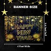 4E's Novelty Happy New Year Banner 2025, 72x44" Fabric Backdrop Parties, Home Decor, Photography, and NYE Celebrations - 2 of 4