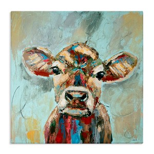 Stupell Industries Brushed Painting Cow Animal Canvas Wall Art - 1 of 4