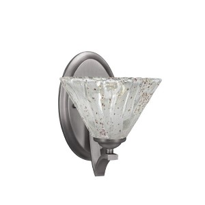 Toltec Lighting Zilo 1 - Light Sconce in  Graphite with 7" Italian Ice Shade - 1 of 1