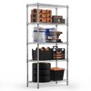 AndMakers 5 Tiers Steel Adjustable Household Shelving Unit (23.6 in. W x 63 in. H x 13.7 in. D) - 3 of 4