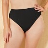 Women's Ribbed High Waist Cheeky Bikini Bottom - Shade & Shore™ - image 4 of 4