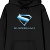 Superman 2025 Fortress Of Solitude Adult Black Long Sleeve Hooded Sweatshirt - 2 of 4