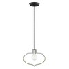 Livex Lighting Meadowbrook 1 - Light Pendant in  Black/Brushed Nickel - 3 of 4