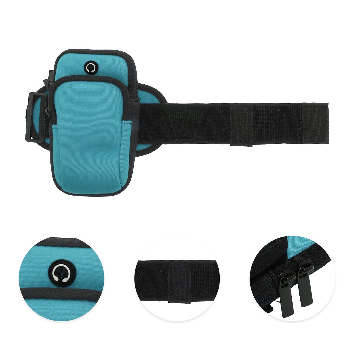 Unique Bargains Portable Phone Holder Arm Bands with Zipper 1 Pc - thumbnail 7