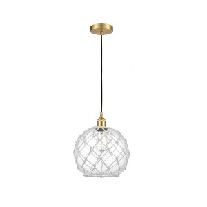 Farmhouse Rope - 1 Light Mini Pendant In Industrial Style-12.75 Inches Tall and 10 Inches Wide - 1 of 1