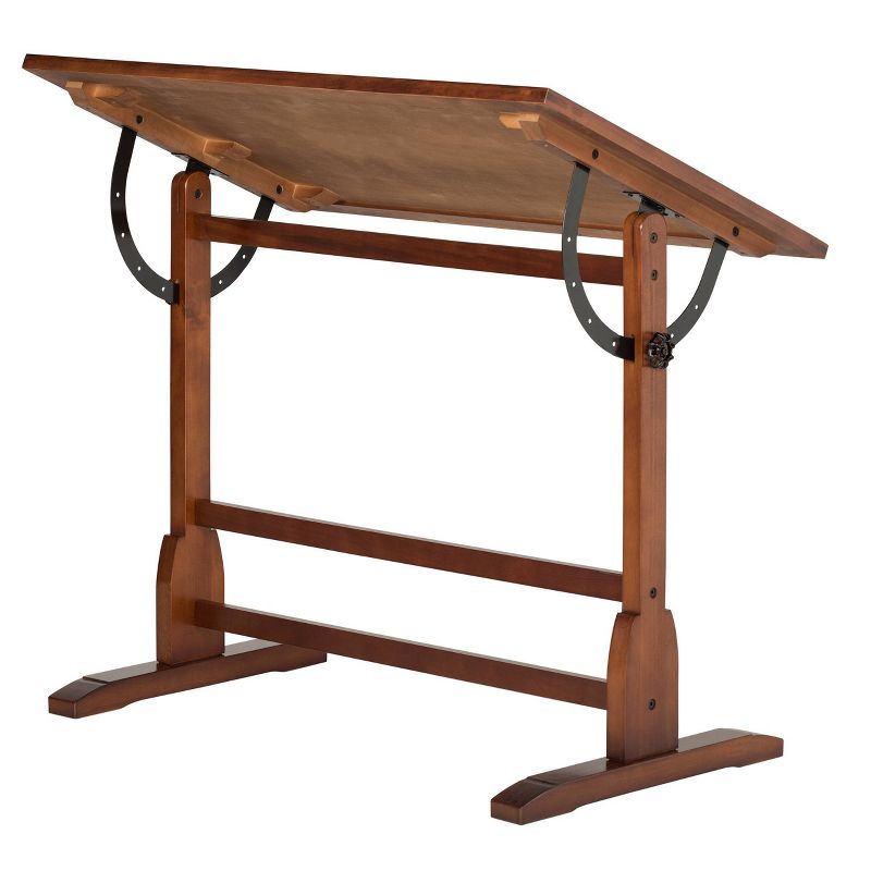 42&#34; Canvas &#38; Color Retro Wood Table Rustic Oak - Studio Designs, 6 of 10