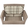 YOOCOZZ 6-Piece Outdoor Rattan Sofa and Table Set & Lounge Set with Ottomans and Cushions - 4 of 4