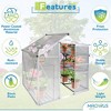 Machrus Ogrow 4 x 6 FT Walk-In Greenhouse with Sliding Door and Adjustable Roof Vent - 3 of 4