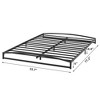 Homhougo 6 Inch Metal Platform Full Size Bed Frame Low Profile with Sturdy Steel Slats Support Black - 2 of 4