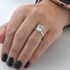 Pompeii3 3 Ct Oval Moissanite Solitaire Engagement Ring 14k White Gold - 4 of 4