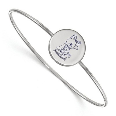 Black Bow Jewelry Sterling Silver Alpha Xi Delta Greek Life Bangle Bracelet 7 Inch