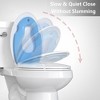 Whizmax Toilet Seat with Slow Soft Close - Easy to Install and Clean, Never Loosens - 3 of 4