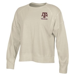 NCAA Texas A&M Aggies Women's Long Sleeve Cream T-Shirt - 1 of 3