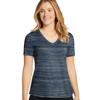 Jockey Women's Stretch Knit V-Neck Tee with Side Slits