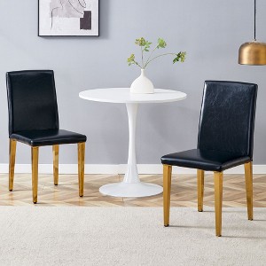 Kumasinova Dining Chairs Set of 2,Kitchen Chairs with 4 Metal Legs,Anti-Slip Feet,35.4" H Upholstered Chairs for Dining Room,Living Room,Kitchen - 1 of 4