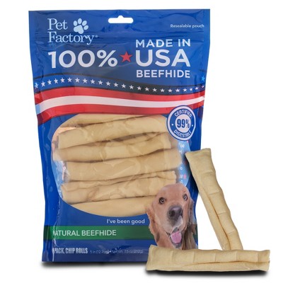 Pet Factory Made in USA Beefhide Chip Rolls - 5"
