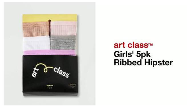 Girls' 5pk Ribbed Hipster - art class™, 2 of 5, play video