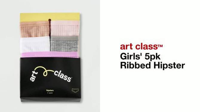 Girls' 5pk Ribbed Hipster - art class™, 2 of 5, play video