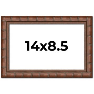 PosterPalooza | 14x8.5 Modern Bamboo Picture Frame, UV Acrylic, 5 Finishes - 1 of 4