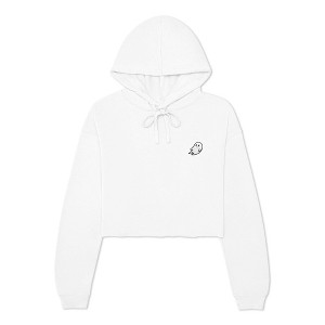 Dalix Ghost Embroidered Fleece Hoodie Cold Fall Winter Women - 1 of 4