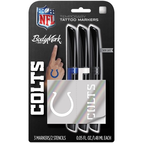 Nfl Indianapolis Colts Temporary Tattoo Marker - 3pk : Target