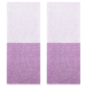 REGALWOVEN Bathroom Color Block Spa Bath Gym Kitchen Decorative Soft Absorbent Pure Cotton Face Hand Towels 14" x 30" - 1 of 4