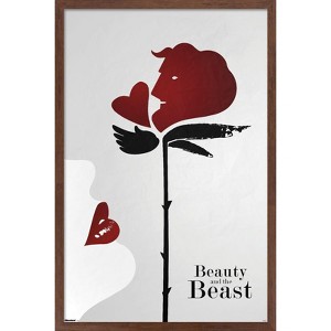 Trends International Disney Beauty and the Beast (1991) - Rose Silhouette Framed Wall Poster Prints - 1 of 4
