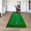 LOVSON 12x5 FT Golf Putting Green, Golf Training Mat with High-quality Turf, 3 Holes, 3 Flags and Cups for Indoor Outdoor - 2 of 4
