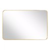 FURNIinspire Metal Frame Rectangle Mirror Crystal Clear Reflections Bathroom Vanity Bedroom Wall Decor, Gold, 36"*24"*1.2" - 2 of 4