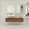 Bencmate Bathroom Storage Cabinets, Bathroom Dresser with 3 Soft Close System, Cabinet Vanity Set with Float Mounting Design, Brown, 58.7"*18.1"*15.8" - 2 of 4