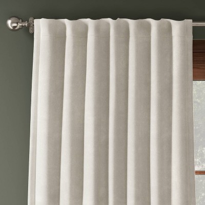 50"x63" Blackout Chenille Curtain Panel Ivory - Threshold™: Woven Polyester, Rod Pocket, OEKO-TEX Certified