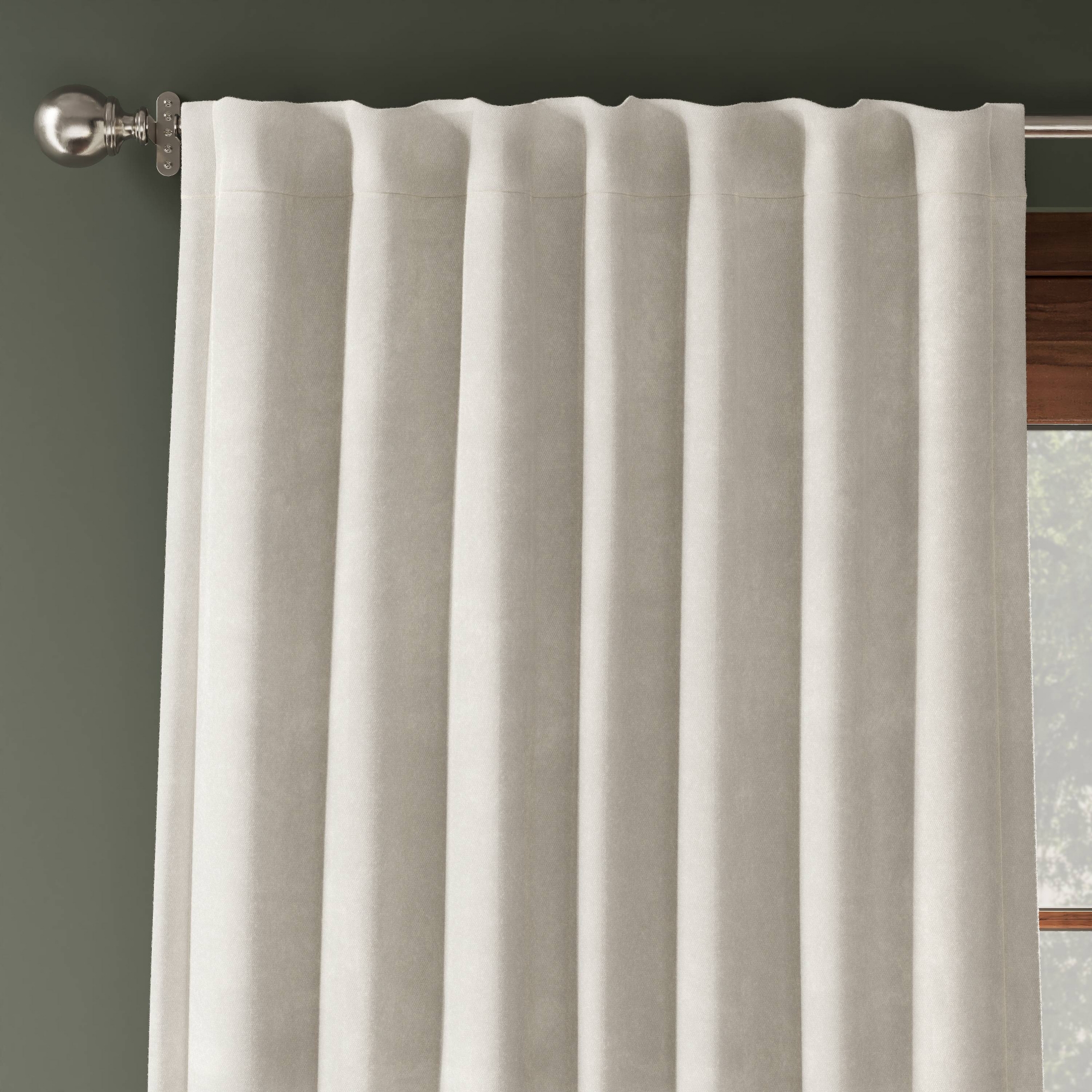 50"x84" Blackout Chenille Curtain Panel Ivory - Threshold™