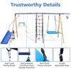 Swing Sets For Backyard, 500 lbs 7 in 1 Swing Set for Kids Backyard Outdoor A-Frame Heavy-Duty Metal Swing Sets - 4 of 4