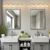 POWLIG 44.5-in 5-Light Chrome Dimmable Bathroom Transitional Vanity Light with Crystal Shade - 2 of 4