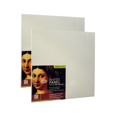 Ampersand The Artist Panel Canvas Texture Flat Profile, 12"x12" - 2pk