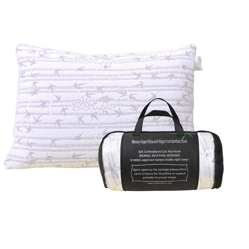 Traditional Memory Foam Pillow with Removable Cover - Blue Nile Mills, 2 of 5