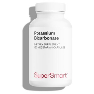 SuperSmart Potassium Bicarbonate - High-Potency Potassium Supplement - Electrolyte Support - 120 Vegetarian Capsules - 1 of 4