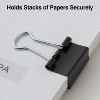 Staples Micro Metal Binder Clips Black 1/2" Size with 1/8" Capacity 15340 - 3 of 4