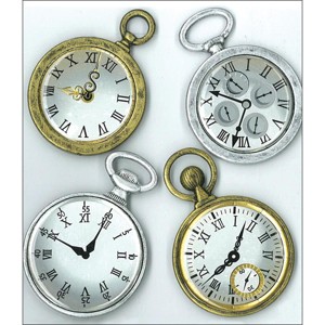 Jolee's Boutique Dimensional Stickers - Vintage Pocket Watches, 4pcs - 1 of 1