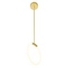 CWI Lighting Hoops 1 Light LED Pendant With Satin Gold Finish - 3 of 4