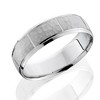 Pompeii3 Hammered Mens 7mm Wedding Band 10K White Gold - 2 of 3