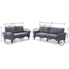 2-Piece Velvet Chesterfield Sofa Set with Roll Arms and Button Tufting, 5-Seat Convertible Luxury Couch for Living Room - 4 of 4