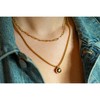Gold Plated Paperclip Chain & Tigers Eye Pendant Necklace Set 2pc - ETHICGOODS - 2 of 3