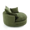 Merax 360° Swivel Barrel Chair with Dual-Layer Cushion Design - 4 of 4
