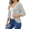 Women's Basic Open Front Knit Cardigan Long Sleeve Casual Cover Up - 3 of 4