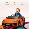 12V Licensed Corvette Kids Ride On Car, Remote Control, LED Lights, MP3, Electric Sports Vehicle - 2 of 4