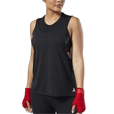 Reebok Womens Combat Tank Top, Black, Medium